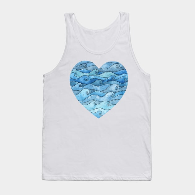 Ocean Heart Tank Top by Tania Tania